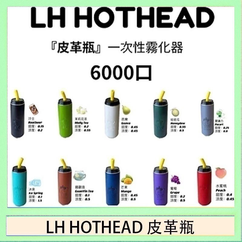 LH HOTHEAD皮革 LH HOTHEAD皮革瓶電子煙可充電6000口一次性